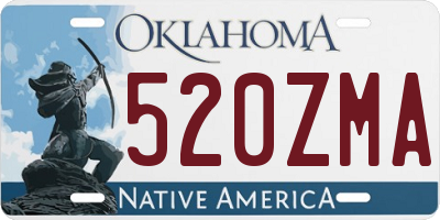 OK license plate 520ZMA