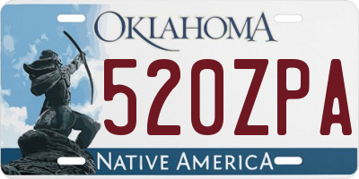 OK license plate 520ZPA