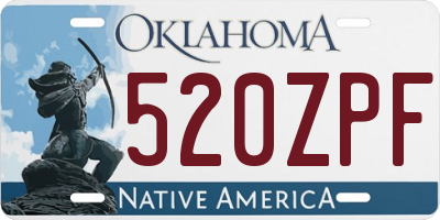 OK license plate 520ZPF