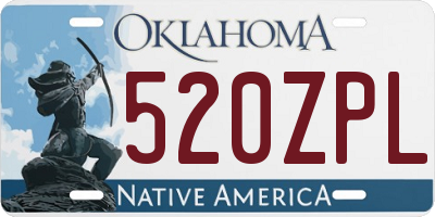 OK license plate 520ZPL