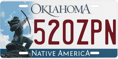 OK license plate 520ZPN