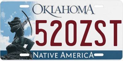 OK license plate 520ZST