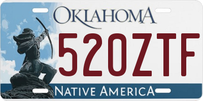 OK license plate 520ZTF