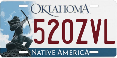 OK license plate 520ZVL