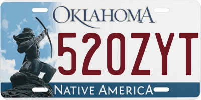 OK license plate 520ZYT