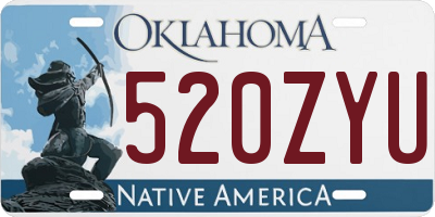 OK license plate 520ZYU