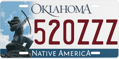 OK license plate 520ZZZ