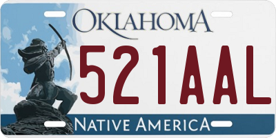 OK license plate 521AAL