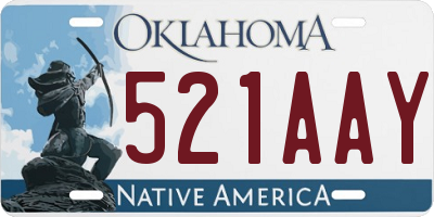 OK license plate 521AAY