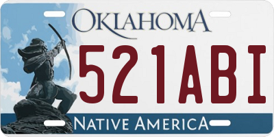 OK license plate 521ABI