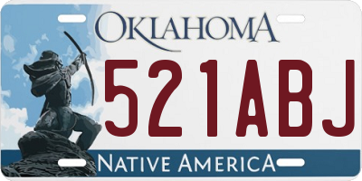 OK license plate 521ABJ