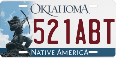 OK license plate 521ABT