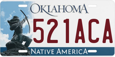 OK license plate 521ACA