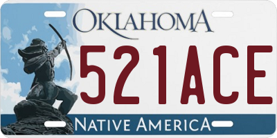 OK license plate 521ACE