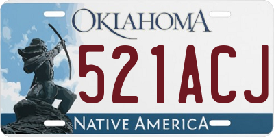 OK license plate 521ACJ