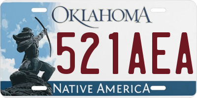 OK license plate 521AEA