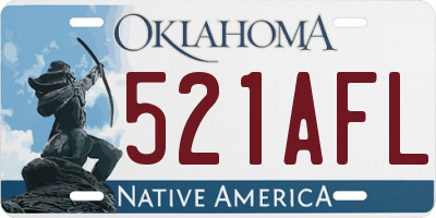 OK license plate 521AFL