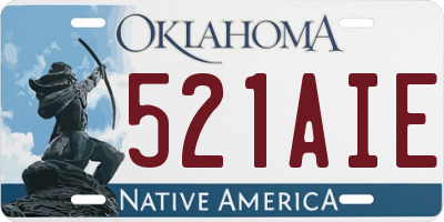OK license plate 521AIE