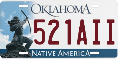 OK license plate 521AII