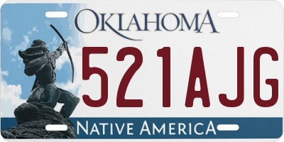 OK license plate 521AJG