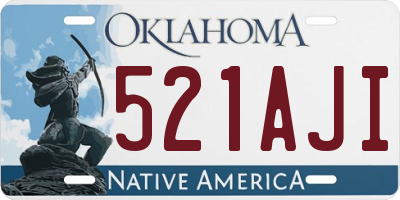 OK license plate 521AJI