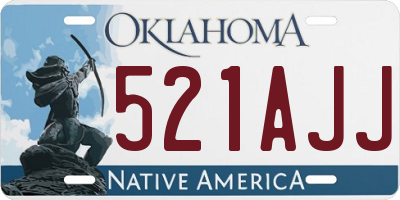 OK license plate 521AJJ