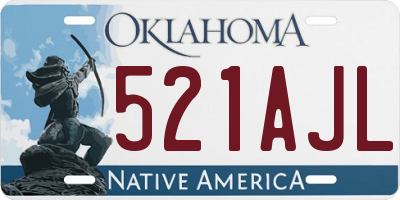 OK license plate 521AJL