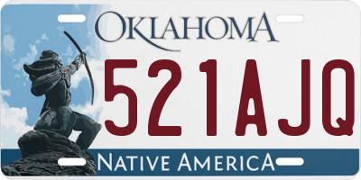 OK license plate 521AJQ