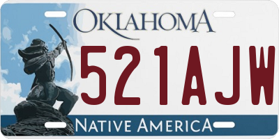 OK license plate 521AJW