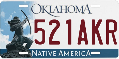 OK license plate 521AKR