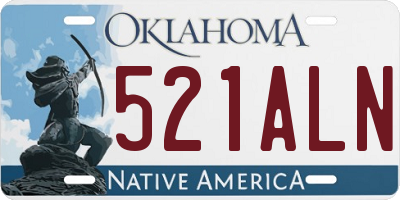 OK license plate 521ALN