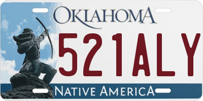 OK license plate 521ALY