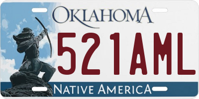 OK license plate 521AML