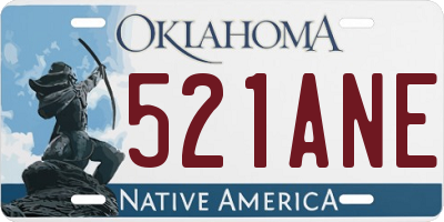 OK license plate 521ANE