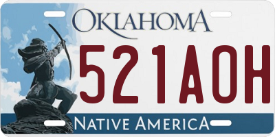 OK license plate 521AOH