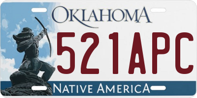 OK license plate 521APC