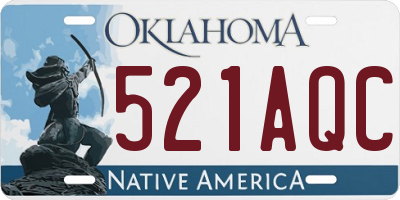 OK license plate 521AQC