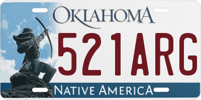 OK license plate 521ARG