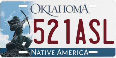 OK license plate 521ASL