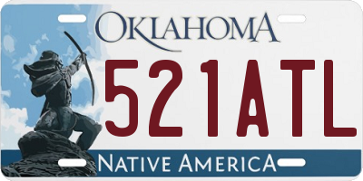 OK license plate 521ATL