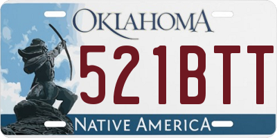 OK license plate 521BTT