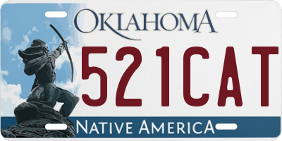 OK license plate 521CAT