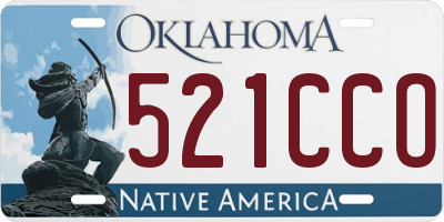 OK license plate 521CCO