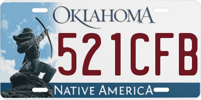 OK license plate 521CFB