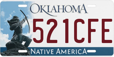 OK license plate 521CFE