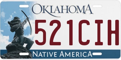 OK license plate 521CIH