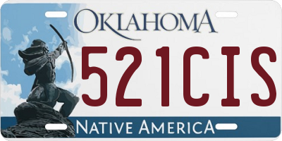 OK license plate 521CIS
