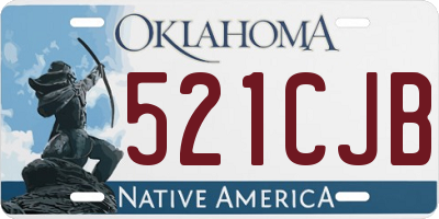 OK license plate 521CJB