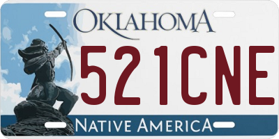 OK license plate 521CNE