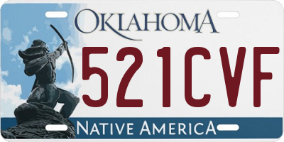 OK license plate 521CVF